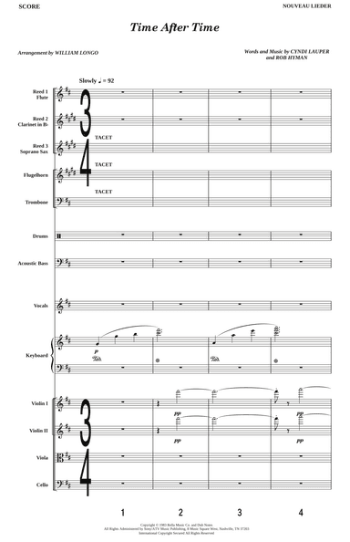 Time After Time - Score Only (arr. William Longo)