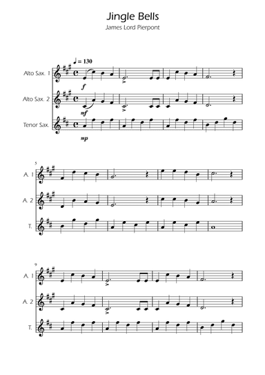 Jingle Bells - Sax Trio (arr. Ygor Nunes)
