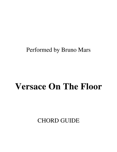Versace On The Floor (arr. RWM)