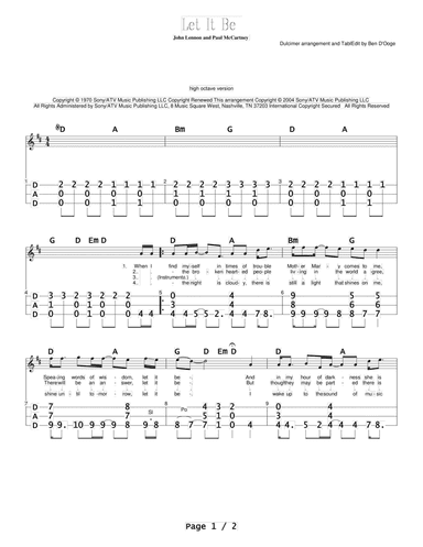 Let It Be (arr. Ben D'Ooge)