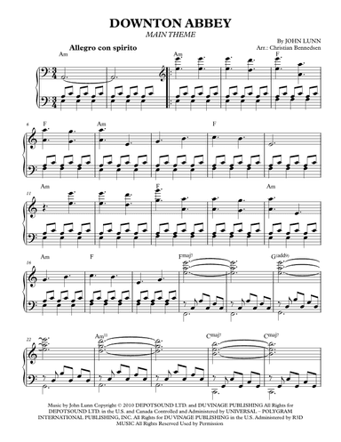 Downton Abbey (theme) (arr. Christian Bennedsen)