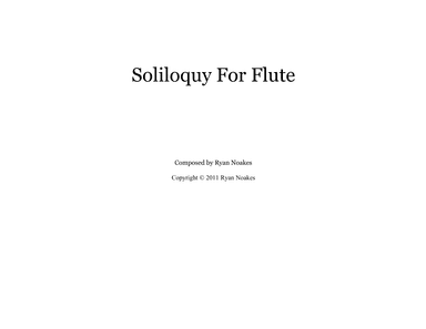Soliloquy for Flute