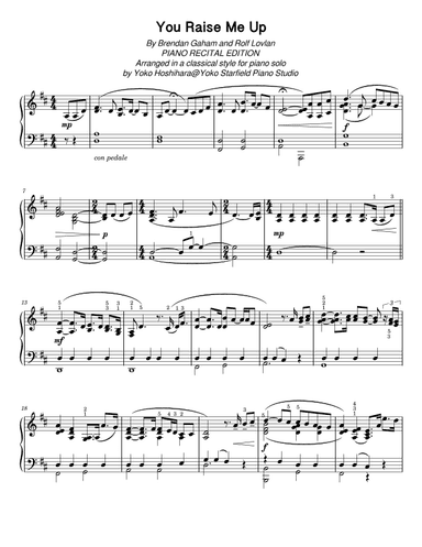 You Raise Me Up (arr. Yoko Hoshihara)