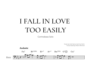 I Fall In Love Too Easily (arr. Pedro Merendi)