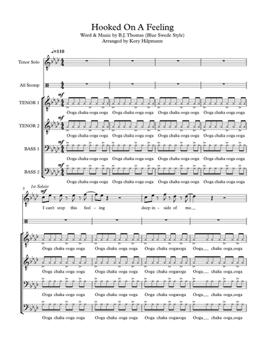 Hooked On A Feeling (arr. Kory Hilpmann)