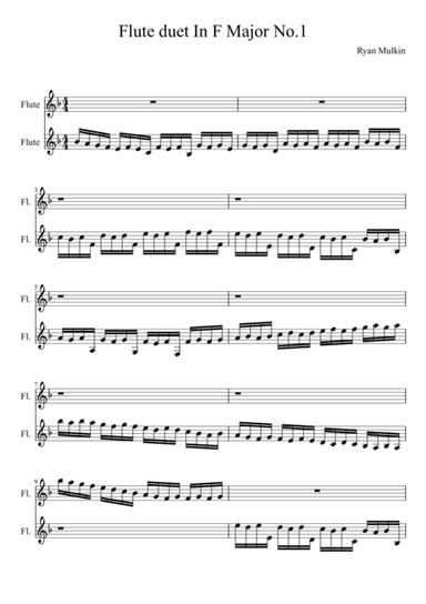 Flute Duet In F Major No.1 (arr. piano Sonata In C Minor)