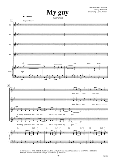 My Guy (arr. Jetse Bremer)