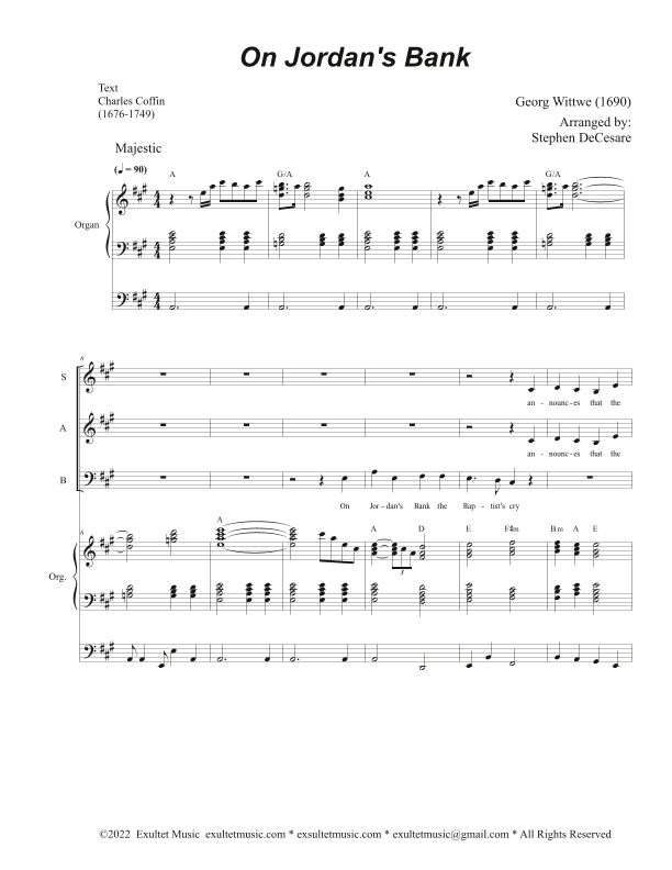 On Jordan's Bank (Vocal Trio - (SAB) (arr. Stephen DeCesare)