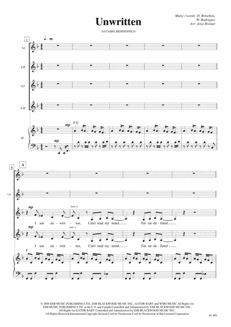 Unwritten (arr. Jetse Bremer)