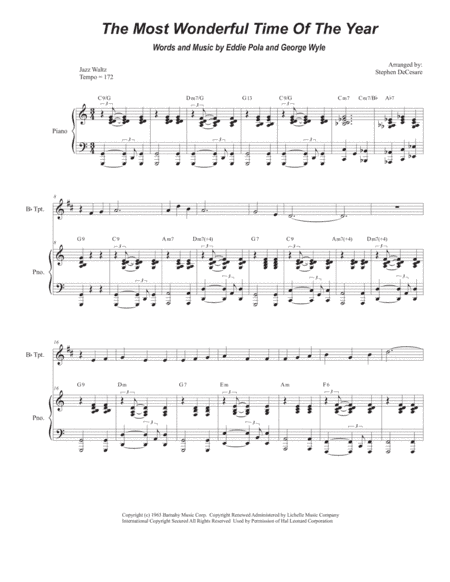 The Most Wonderful Time Of The Year (arr. Stephen DeCesare)