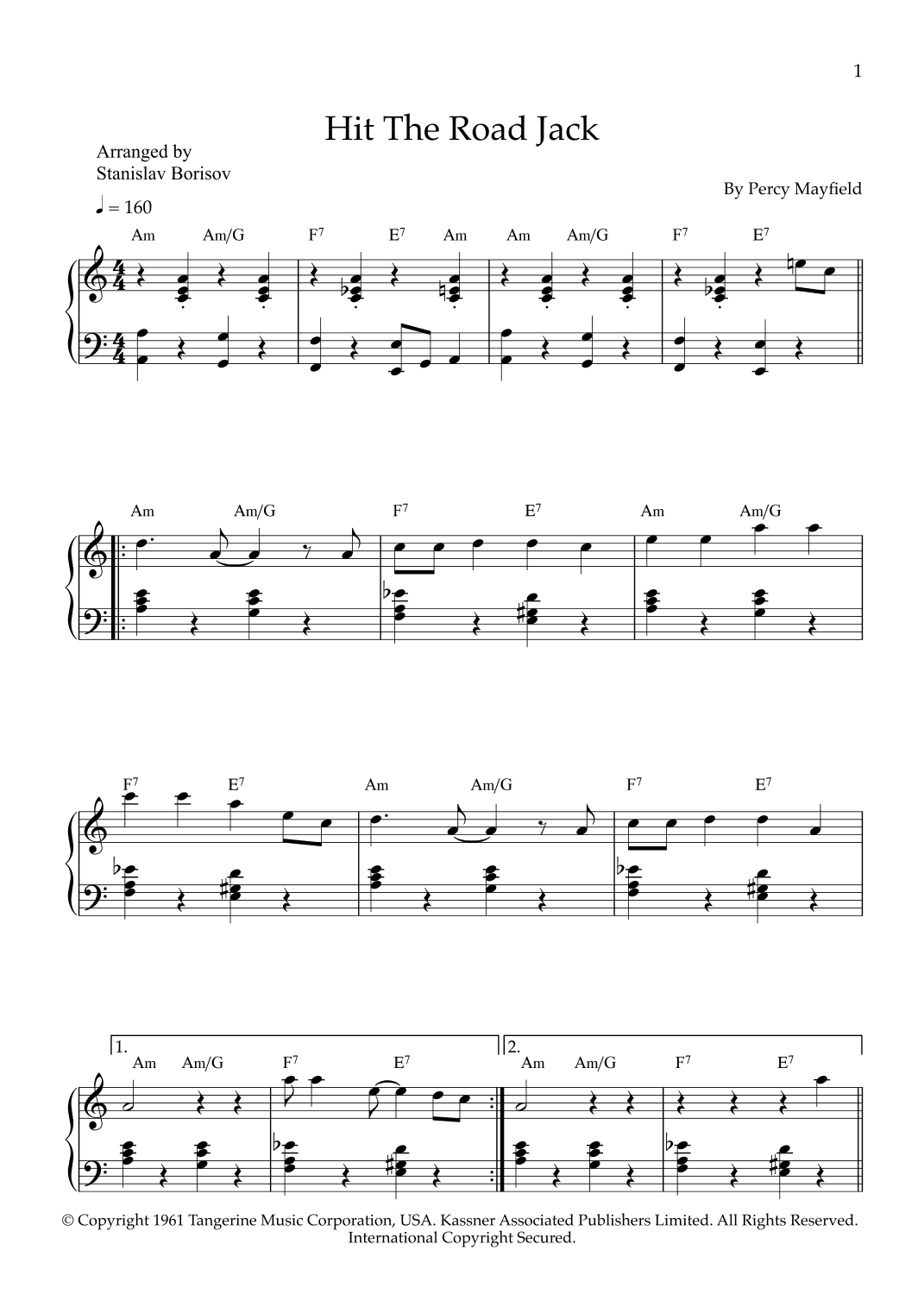 Hit The Road Jack (arr. Stanislav Borisov)