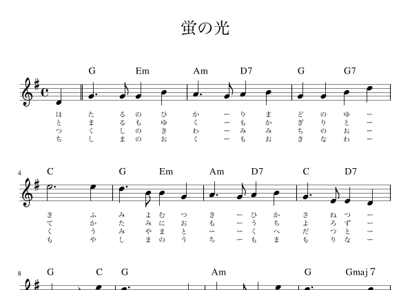 "Auld Lang Syne" Gdur (arr. pfkaori)