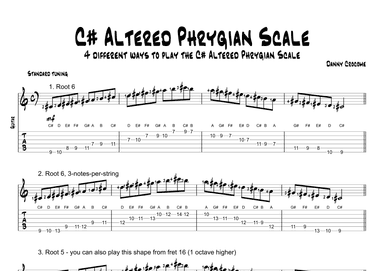 C# Altered Phrygian Scale (4 Ways to Play)