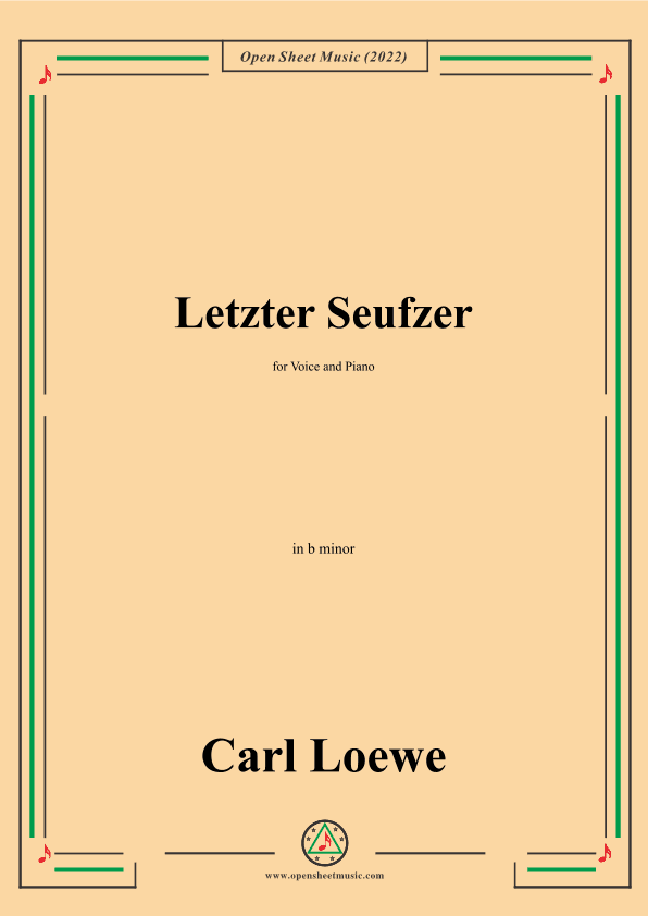 Loewe-Letzter Seufzer,in b minor (arr. OSM Press)