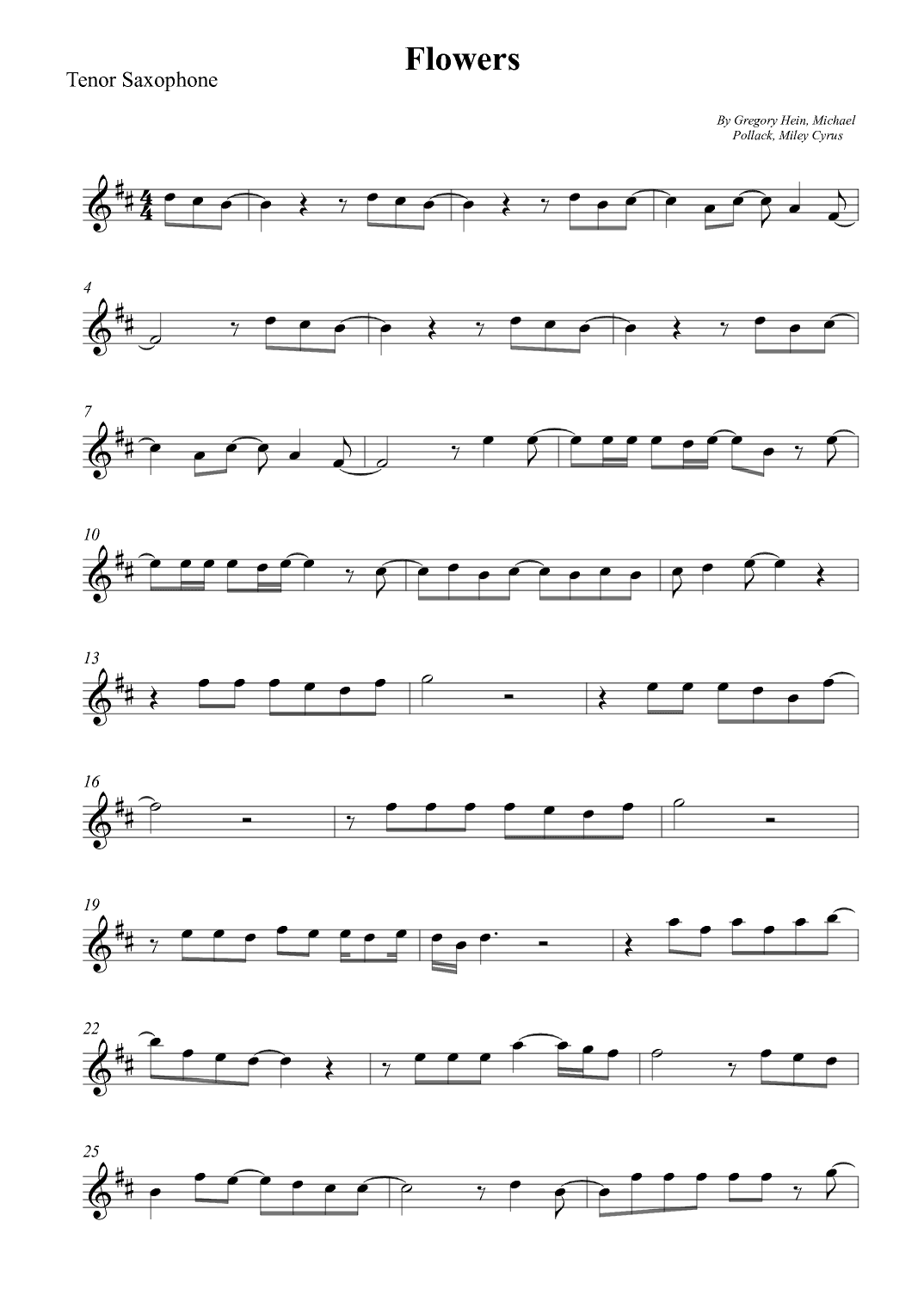 Flowers (arr. Wesley S. SIlva)
