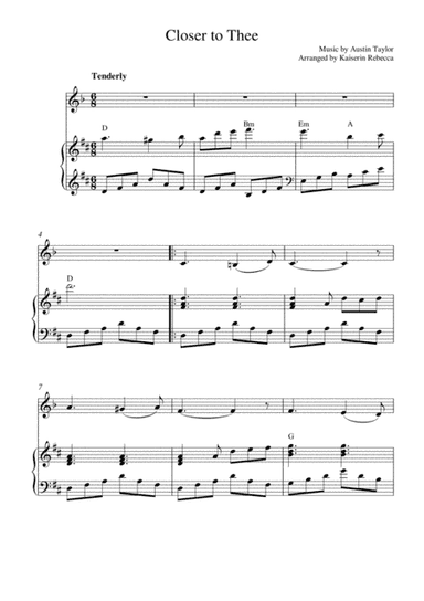 Closer to Thee (clarinet in A solo and piano accompaniment) (arr. Kaiserin Rebecca)