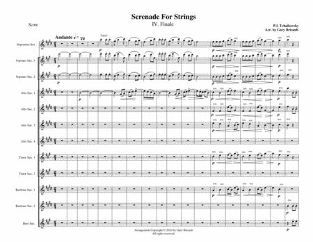 IV. Finale from Serenade For Strings (arr. Gary Bricault)