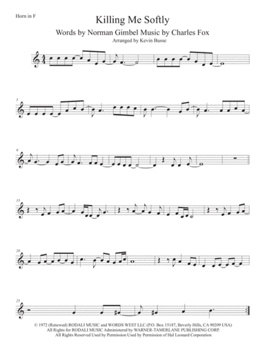 Killing Me Softly With His Song (arr. Kevin Busse)
