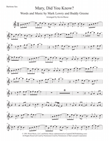 Mary, Did You Know? (arr. Kevin Busse)