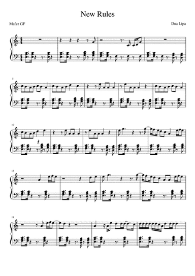 New Rules (arr. Published by Leonardo Rosa)