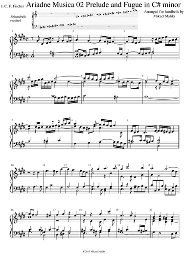 Ariadne Musica - 02 Prelude and Fugue in C-sharp minor (arr. Mikael Maliks)