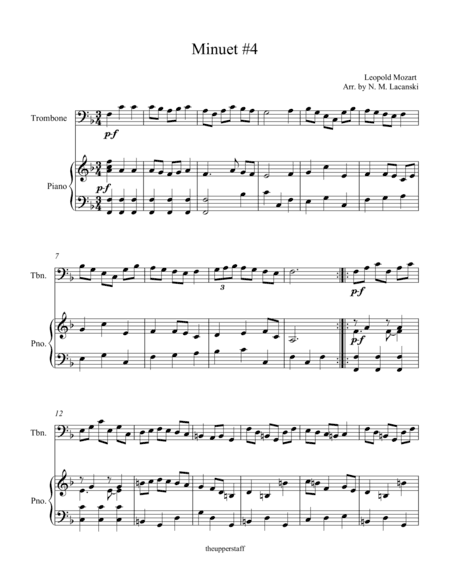 Minuet #4 (arr. Nick Lacanski)