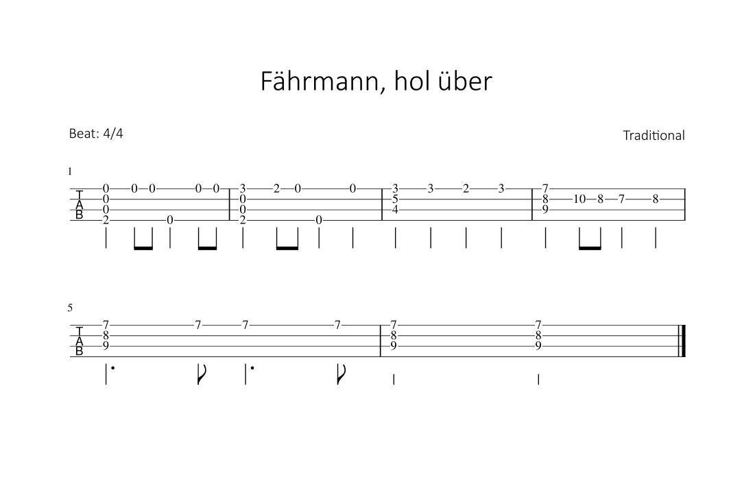 Fährmann, hol über (arr. Bettina Schipp)
