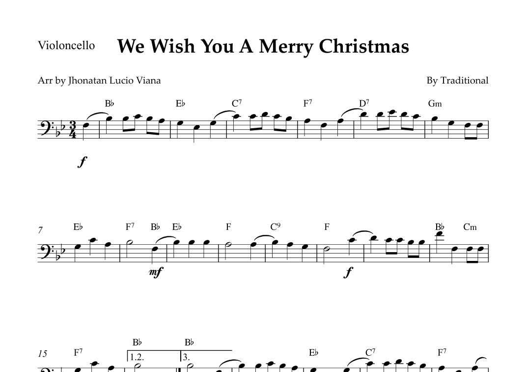We Wish You A Merry Christmas (arr. Jhonatan Lucio Viana)
