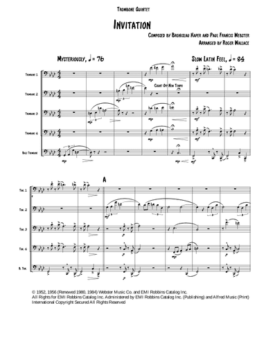 Invitation (arr. Roger Wallace)