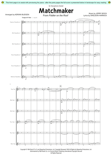 Matchmaker (arr. Adrian Budgen)