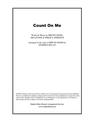 Count On Me (arr. Stephen Bulat)