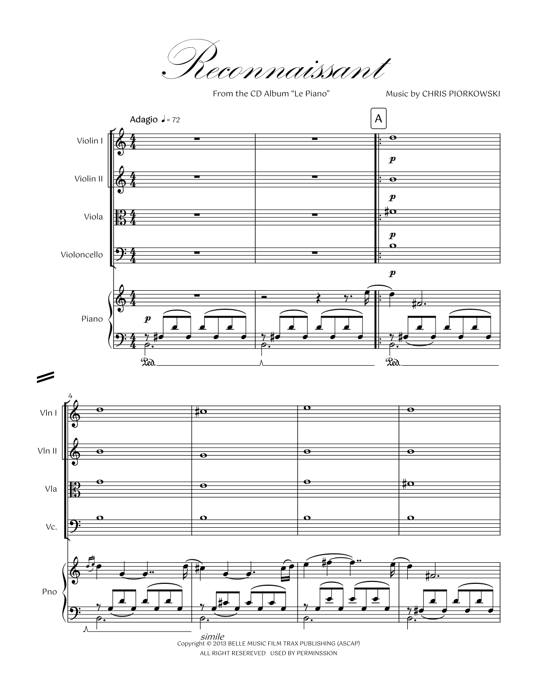 09. Reconnaissant Piano Quintet