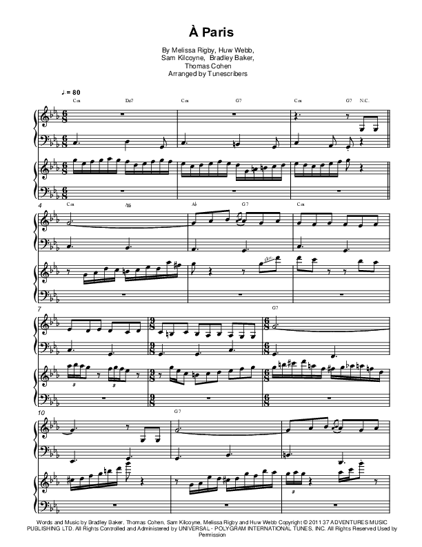 A Paris (arr. Tunescribers)