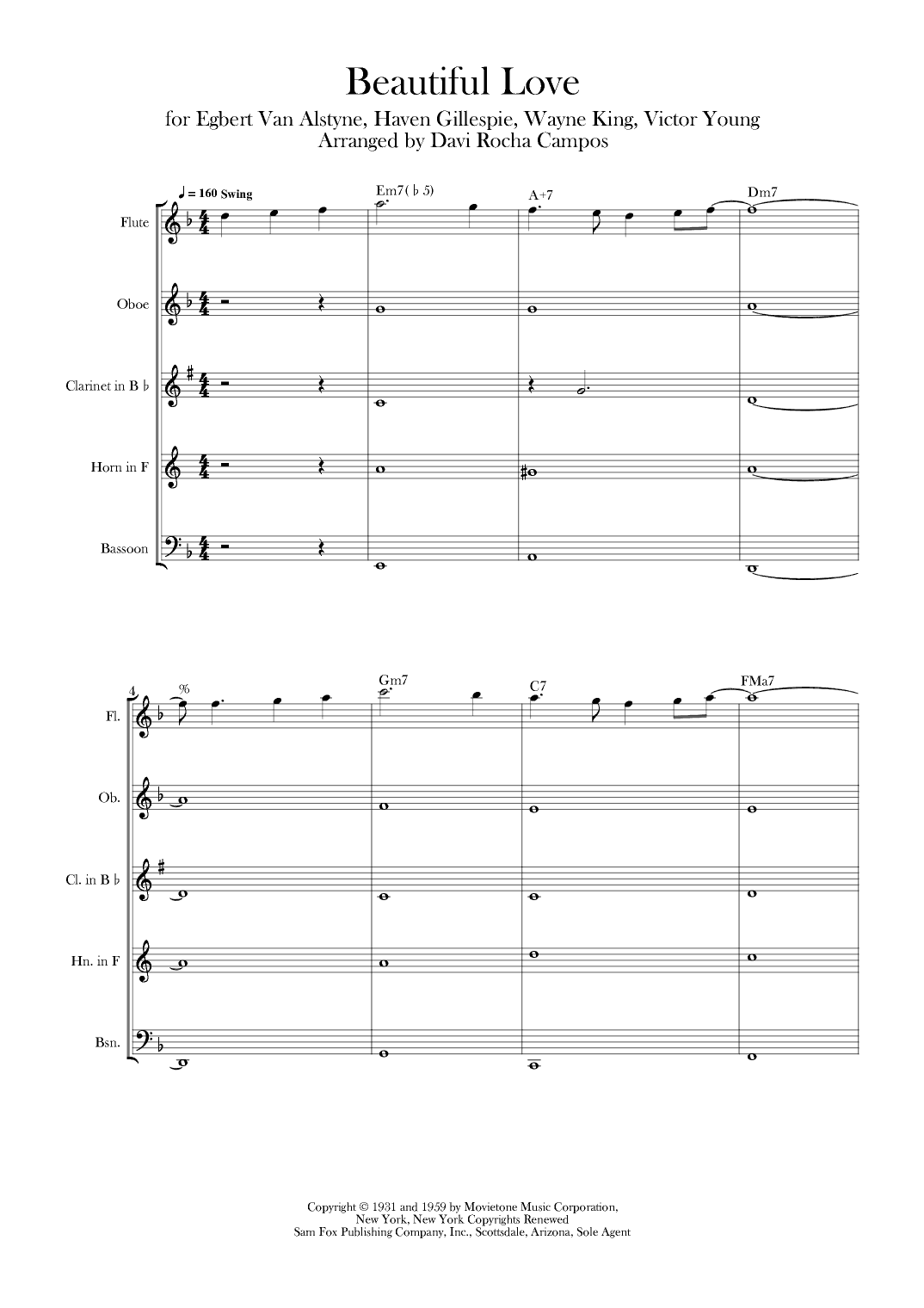 Beautiful Love (arr. Davi Rocha Campos)