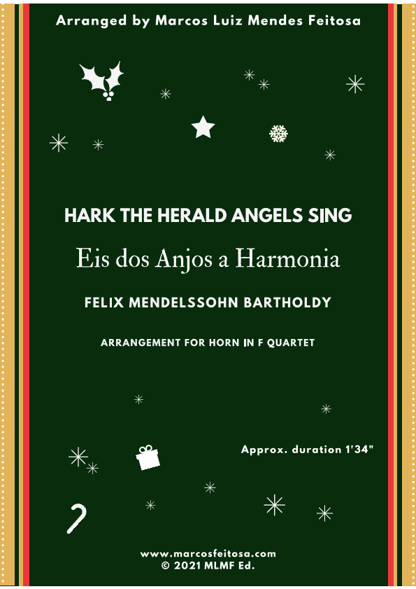 Hark The Herald Angels Sing (Eis dos Anjos a Harmonia) - Horn in F Quartet (arr. MARCOS LUIZ MENDES FEITOSA)