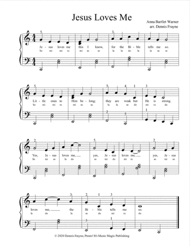 Jesus Loves Me (arr. Dennis Frayne)