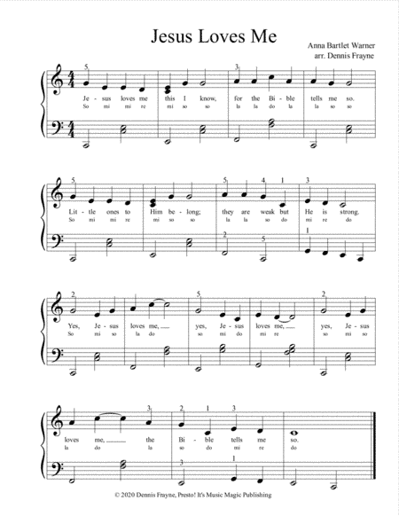 Jesus Loves Me (arr. Dennis Frayne)