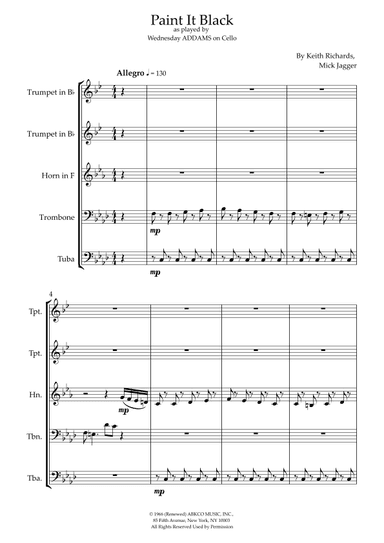 Paint It, Black (arr. Ryan Stott)