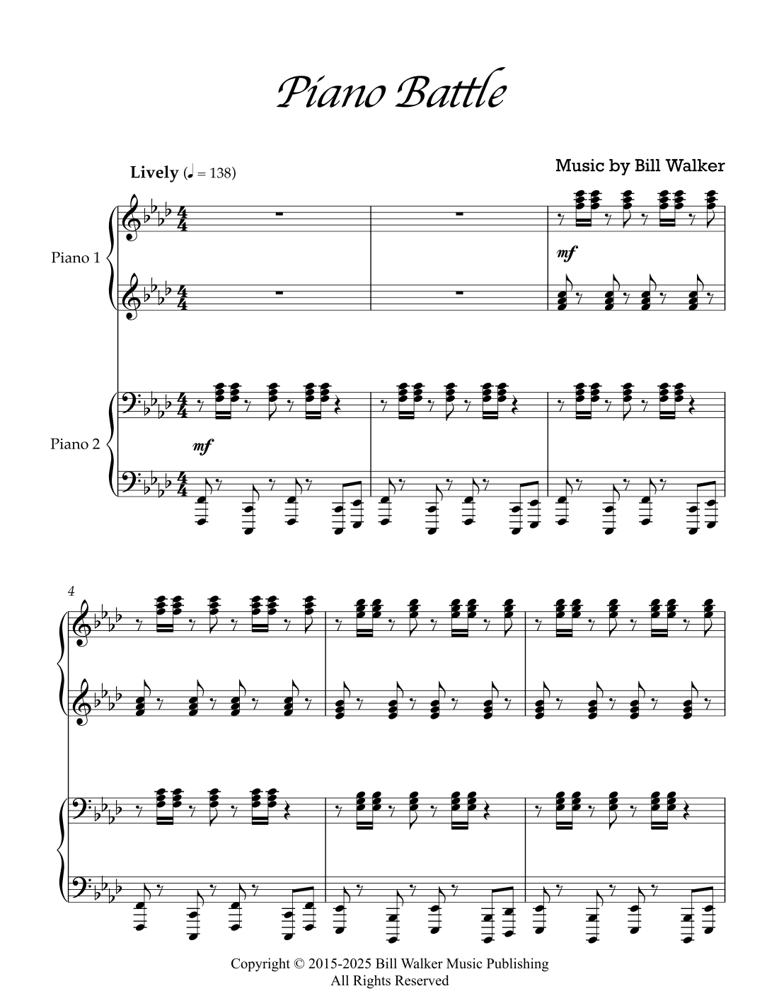 Piano Battle - 2 Pianos 4 Hands