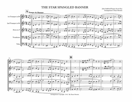 The Star Spangled Banner (arr. Dean Mounts)
