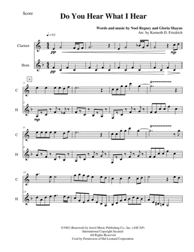 Do You Hear What I Hear (arr. Kenneth D. Friedrich)