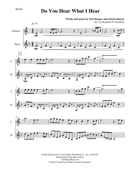 Do You Hear What I Hear (arr. Kenneth D. Friedrich)