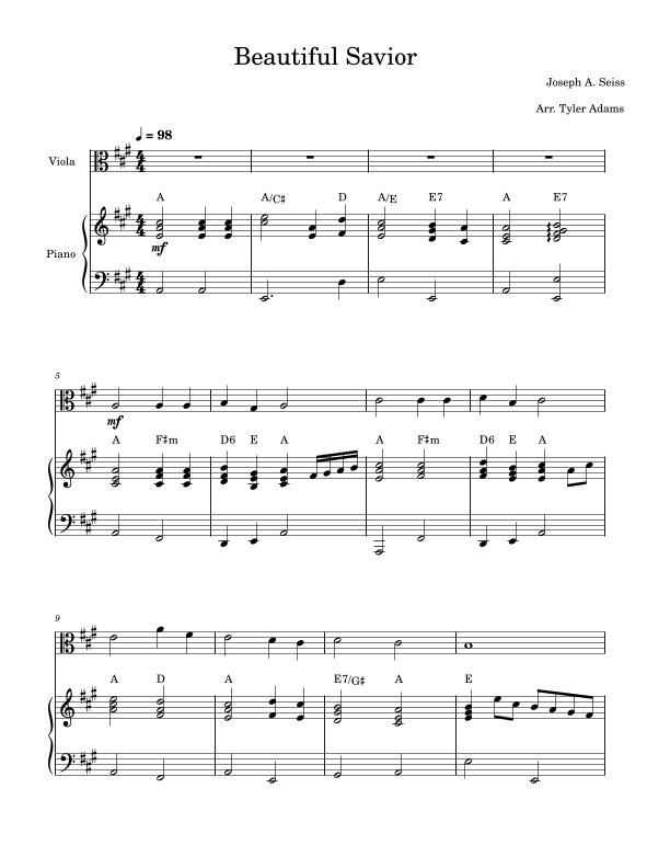 Beautiful Savior (arr. Tyler Adams)