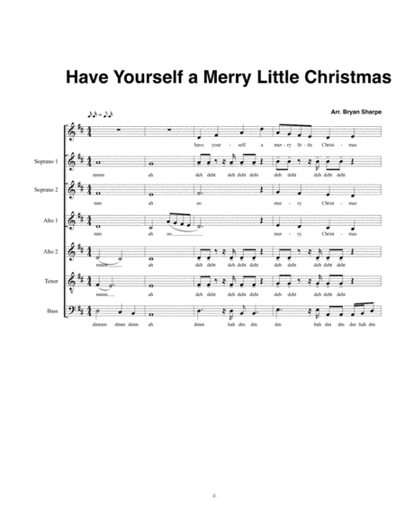Have Yourself A Merry Little Christmas  from MEET ME IN ST. LOUIS (arr. Bryan Sharpe)