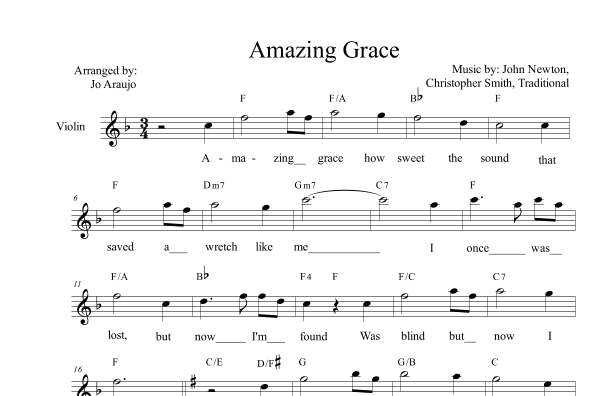 AMAZING GRACE (arr. Jo Araujo)