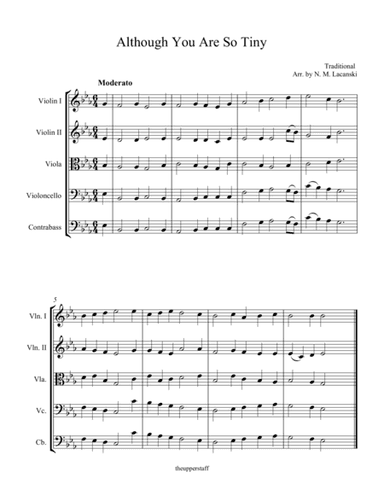 Although You Are So Tiny (arr. Nick Lacanski)