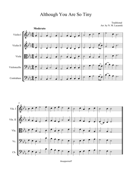 Although You Are So Tiny (arr. Nick Lacanski)