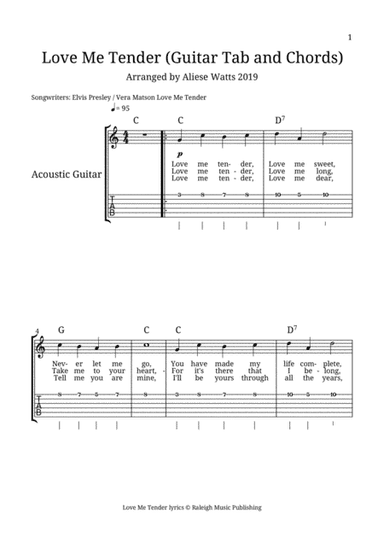 Love Me Tender (arr. Aliese Watts)