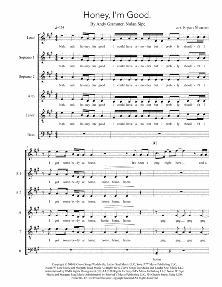 Honey, I'm Good (arr. Bsharpe Music)