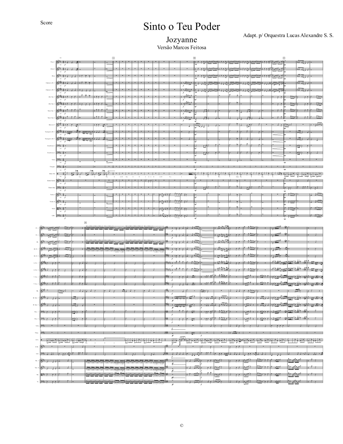 Sinto o Teu Poder (arr. Lucas Alexandre Santos Silva)